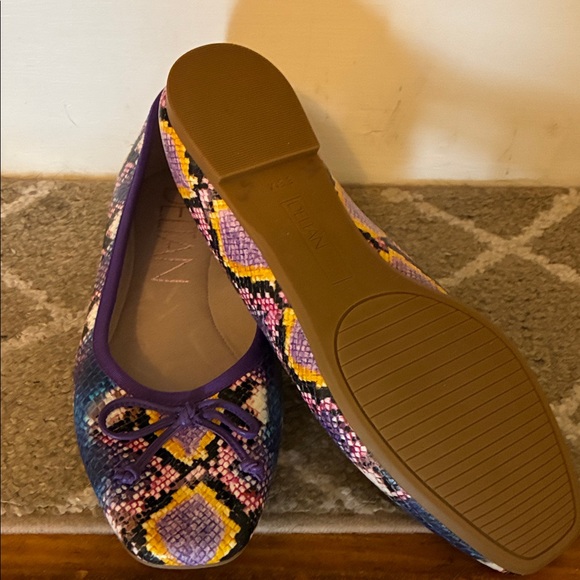 Colorful Python Print Ballet Flats - Picture 2 of 3